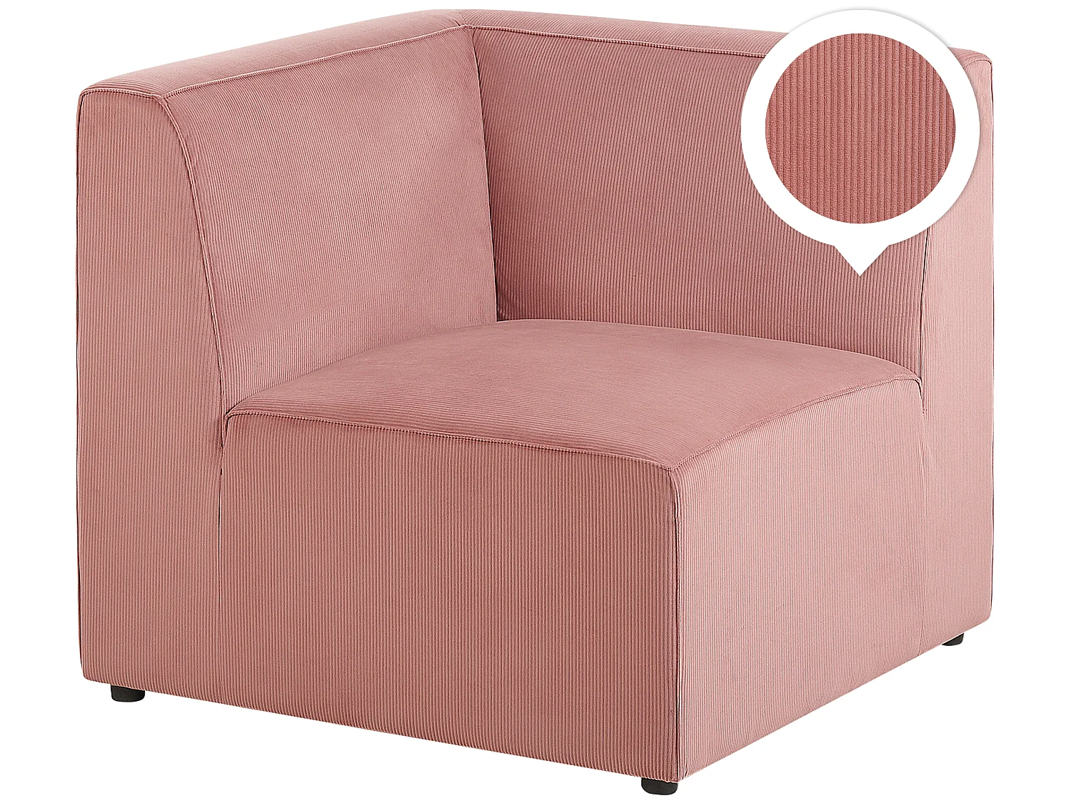 Ecksessel Cord rosa LEMVIG