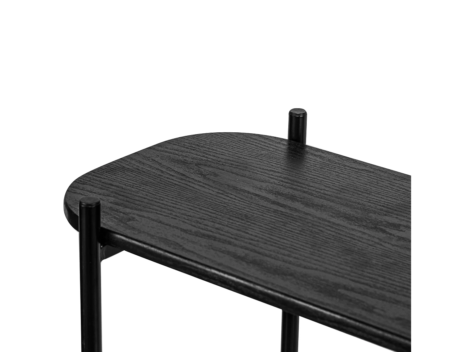 Console style industriel en métal noir