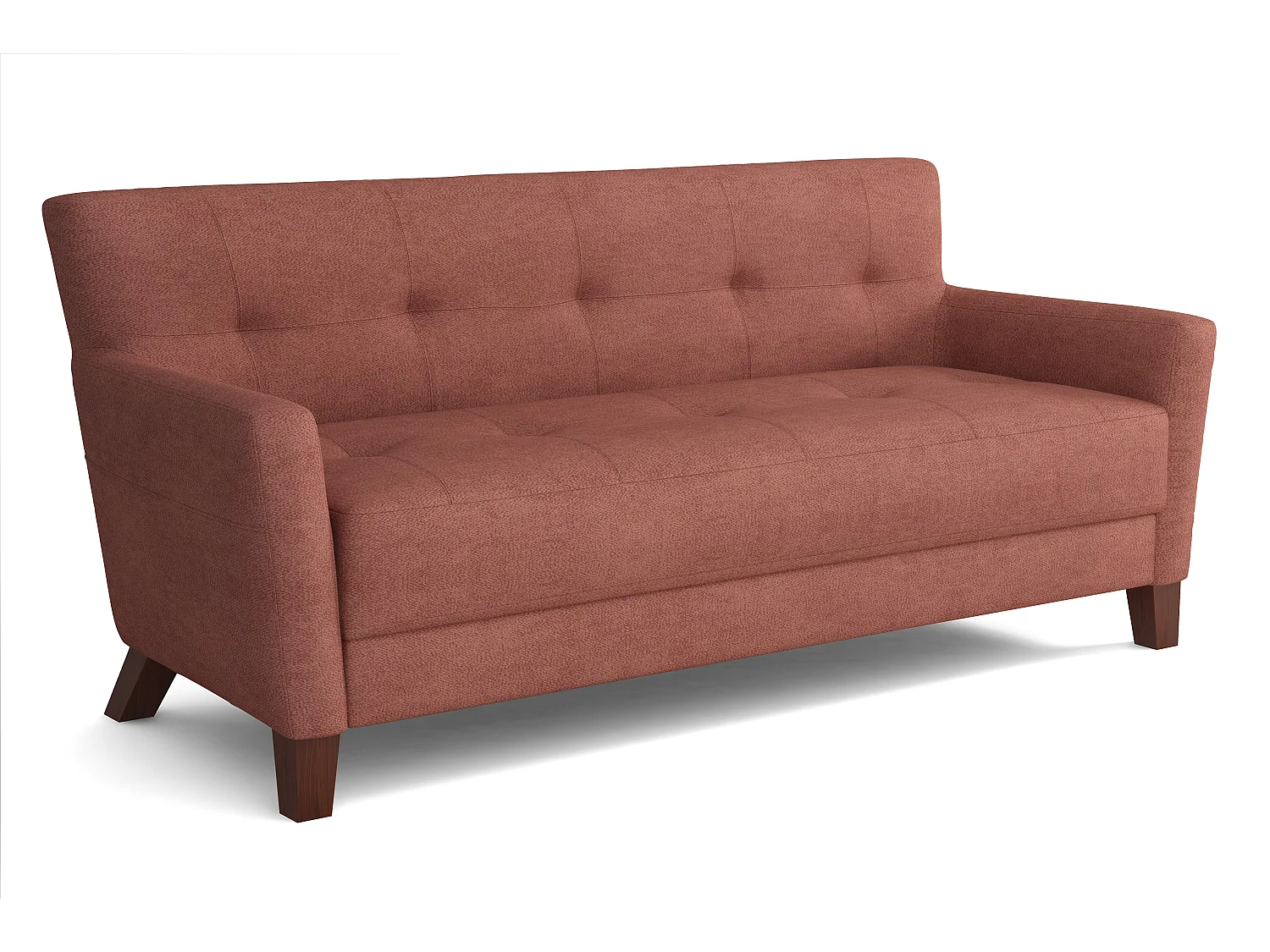 MONDIAL TISSUS - Canapé 3 places Vienne - 80 x 82 x 180 cm - Saumon