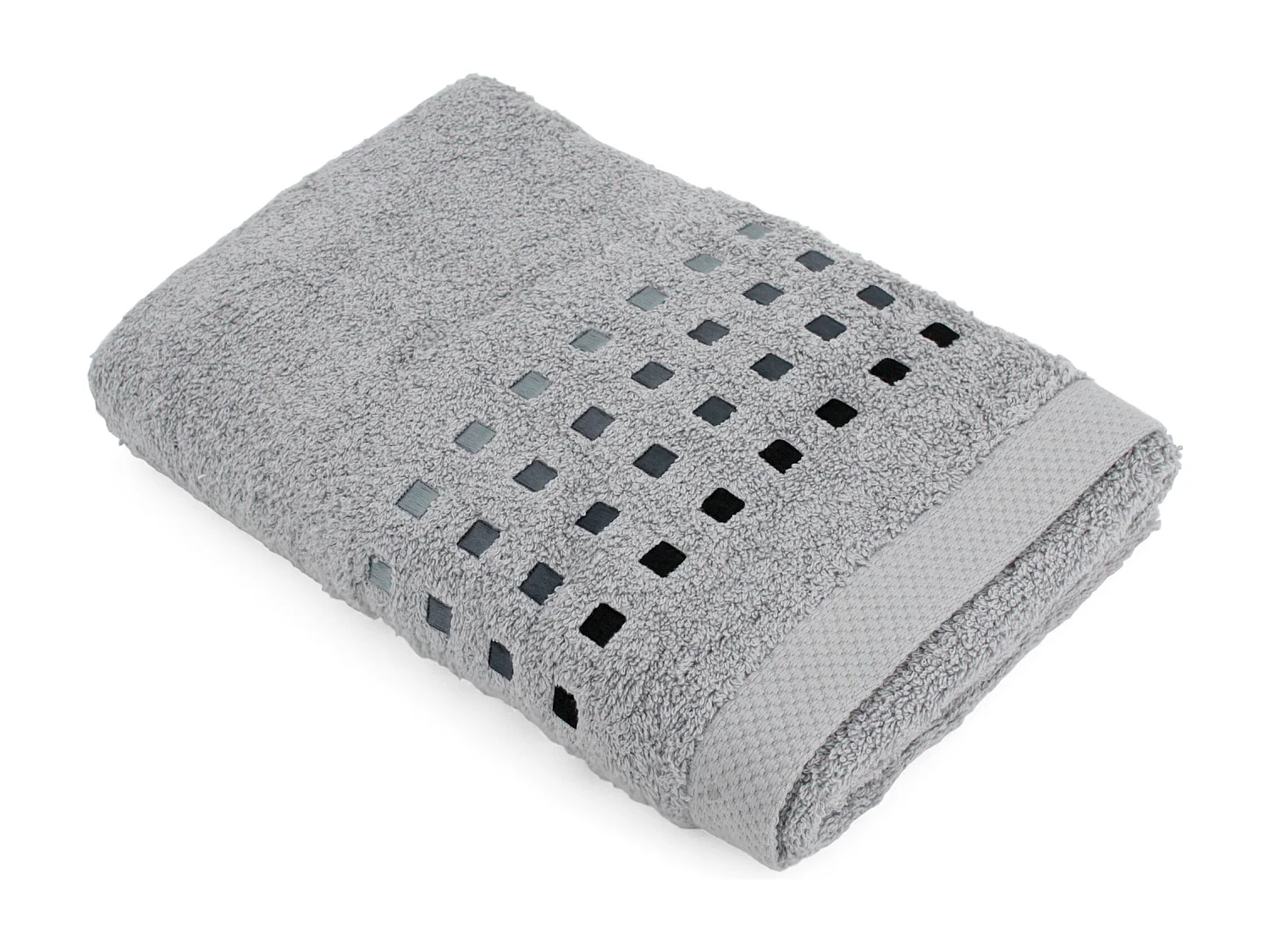 Drap de douche 70x140 cm PURE SQUARES Argent 550 g/m2