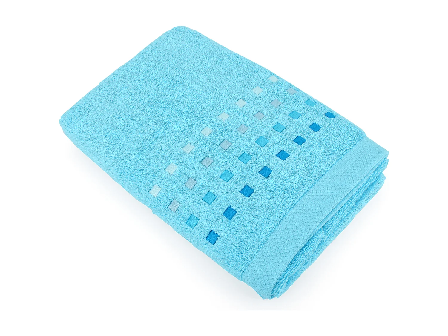 Drap de douche 70x140 cm coton 550 g/m2 PURE PRIMAVERA Bleu Océan