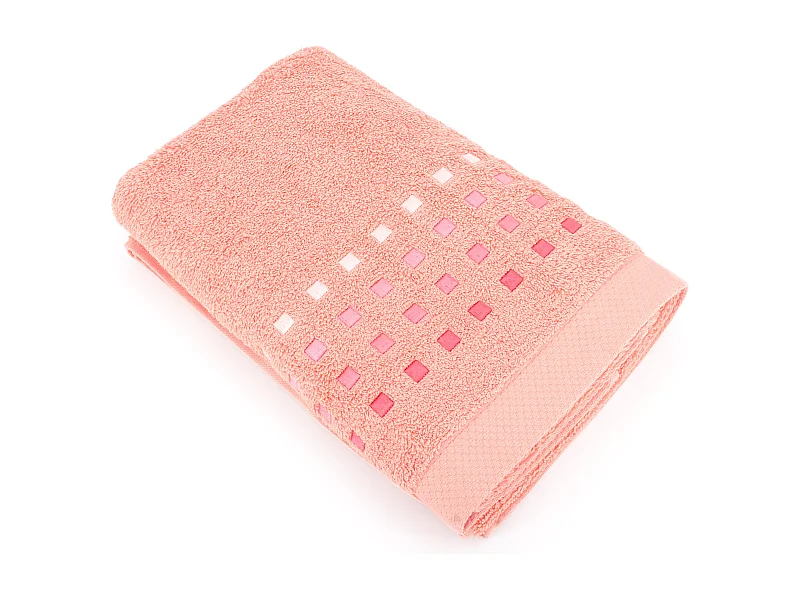 Drap de douche 70x140 cm coton 550 g/m2 PURE PRIMAVERA rose Saumon