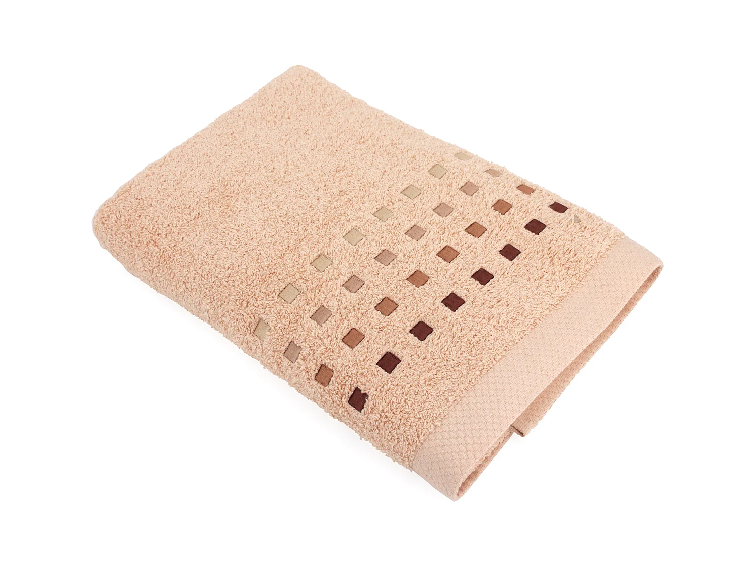 Drap de douche 70x140 cm PURE SQUARES Ecru 550 g/m2