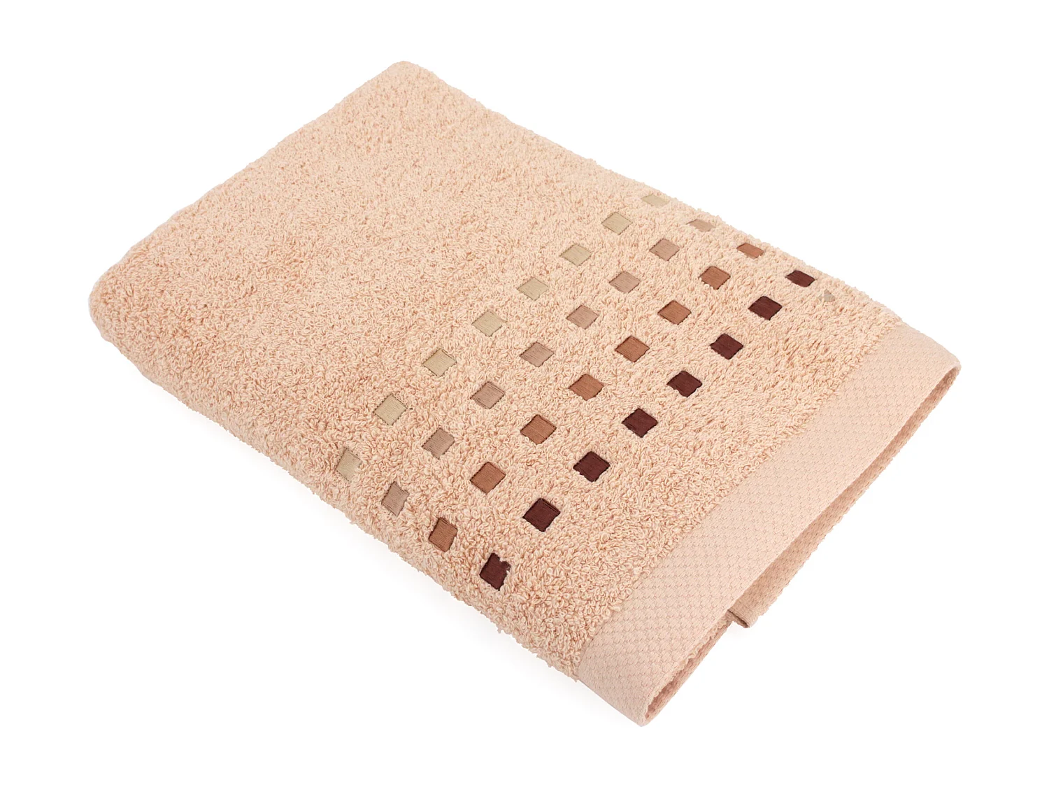 Drap de douche 70x140 cm PURE SQUARES Ecru 550 g/m2