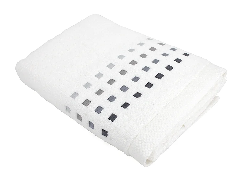 Drap de douche 70x140 cm PURE SQUARES Blanc 550 g/m2