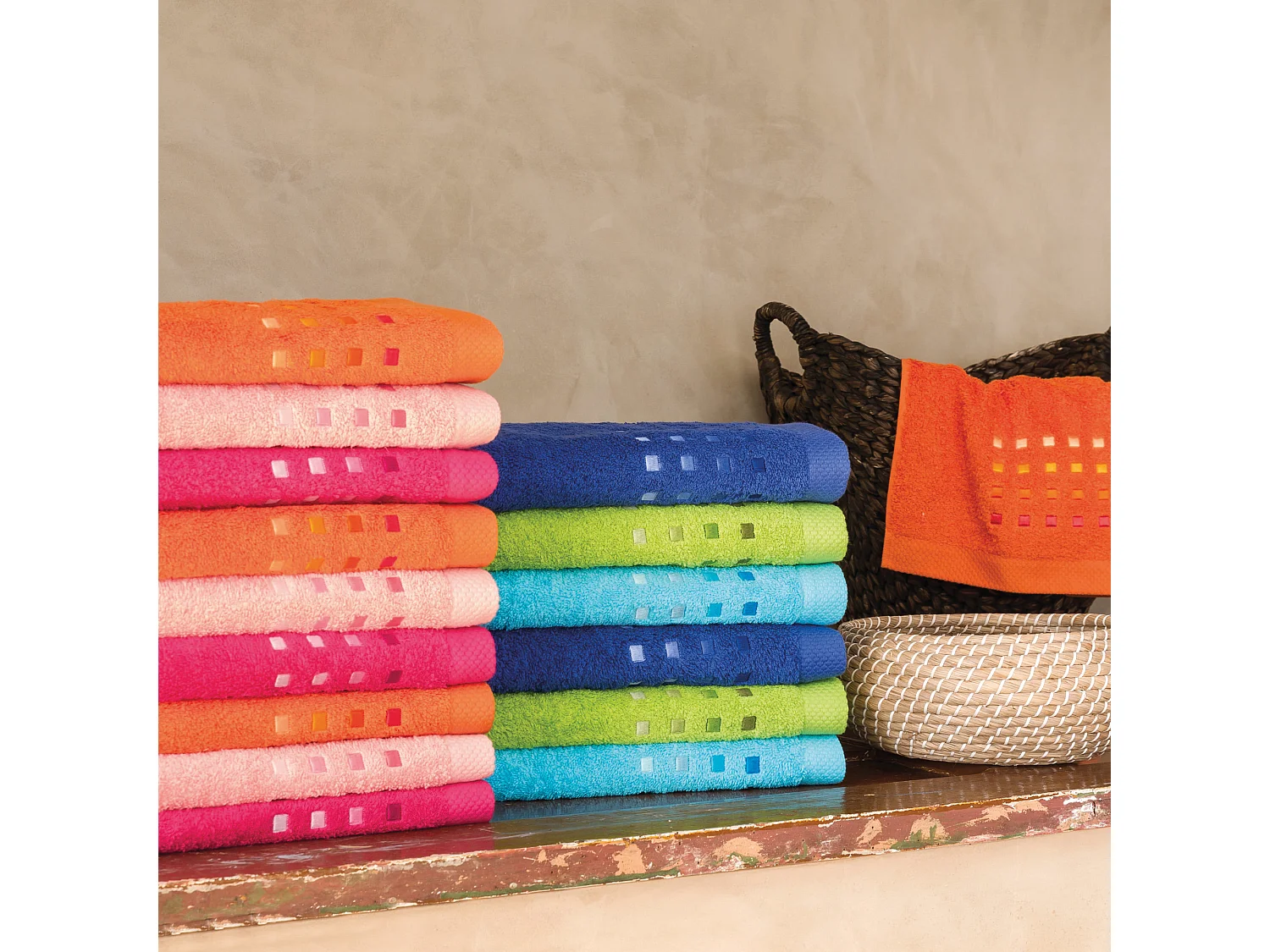 Drap de douche 70x140 cm coton 550 g/m2 PURE PRIMAVERA Vert Pistache