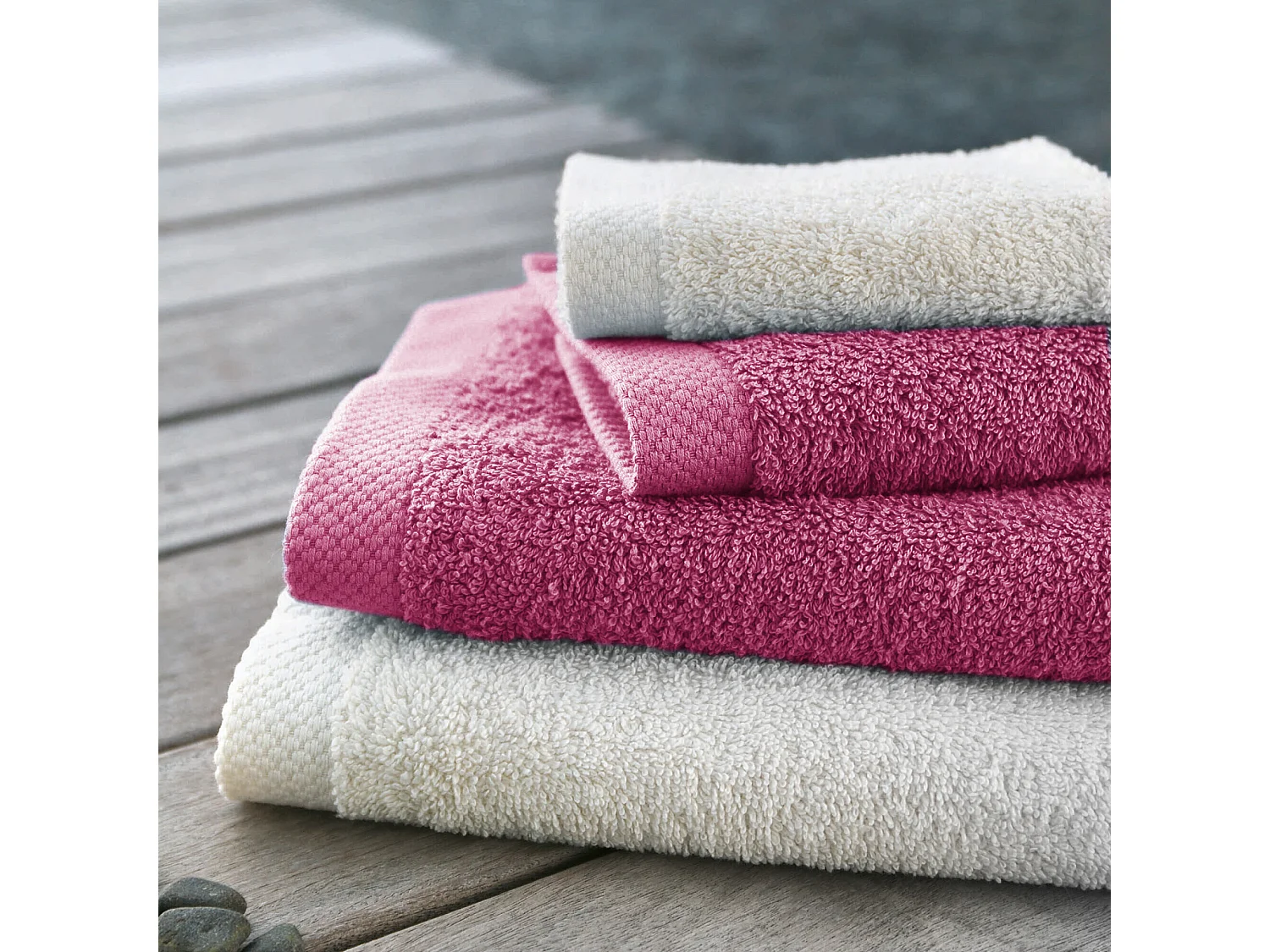 Gant de toilette 16x21 cm PURE Prune 550 g/m2