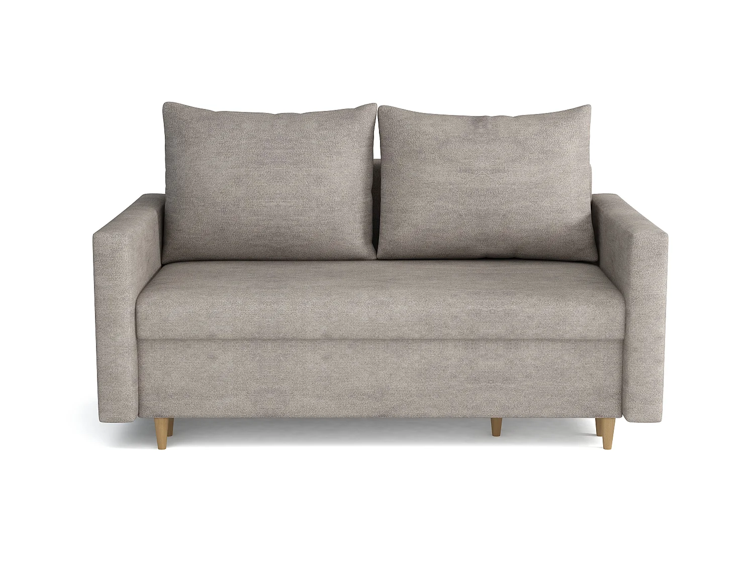 MONDIAL TISSUS - Canapé 2 places fixe - 155 x 90 x 98 cm - Gris clair