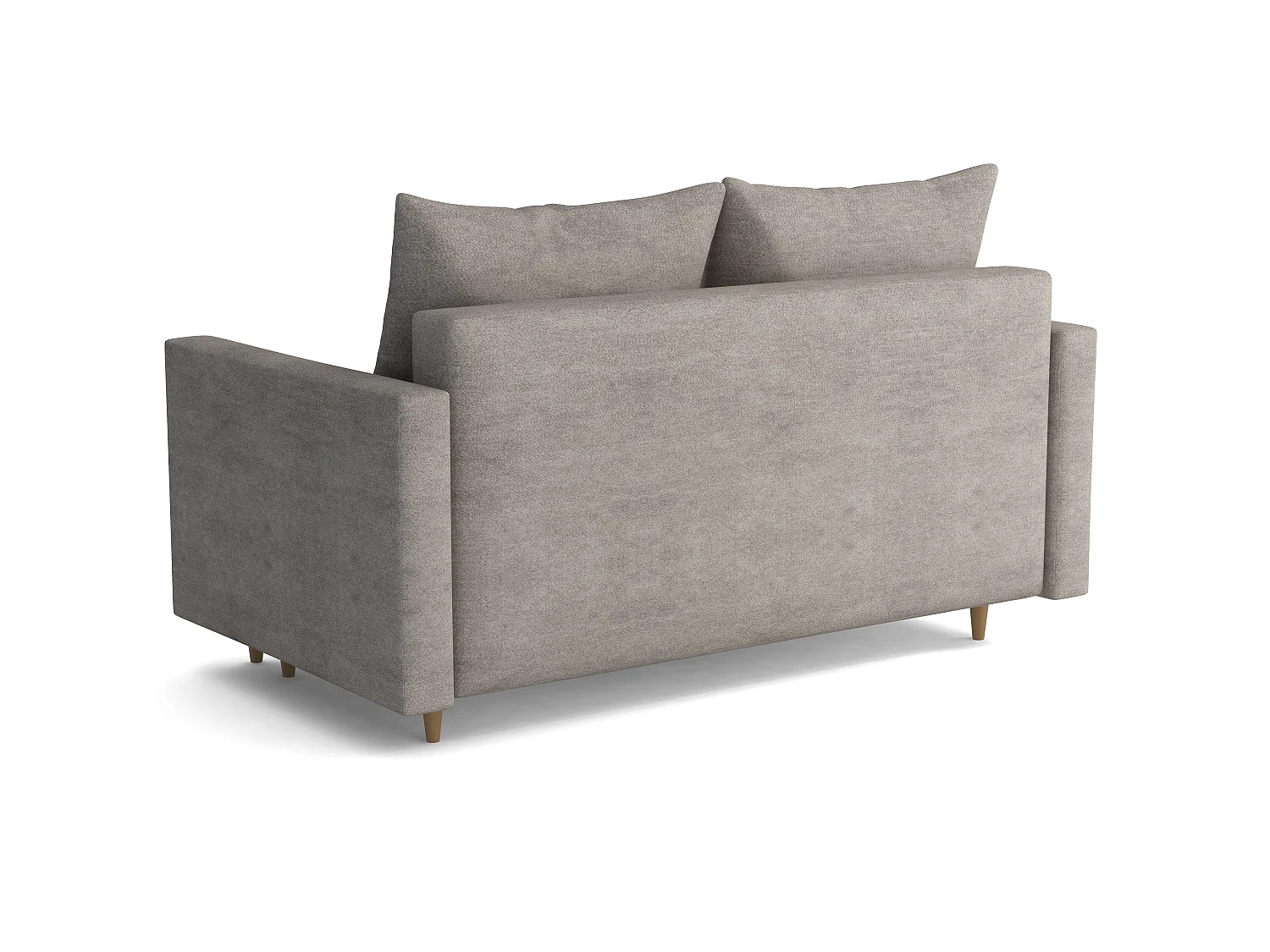 MONDIAL TISSUS - Canapé 2 places fixe - 155 x 90 x 98 cm - Gris clair