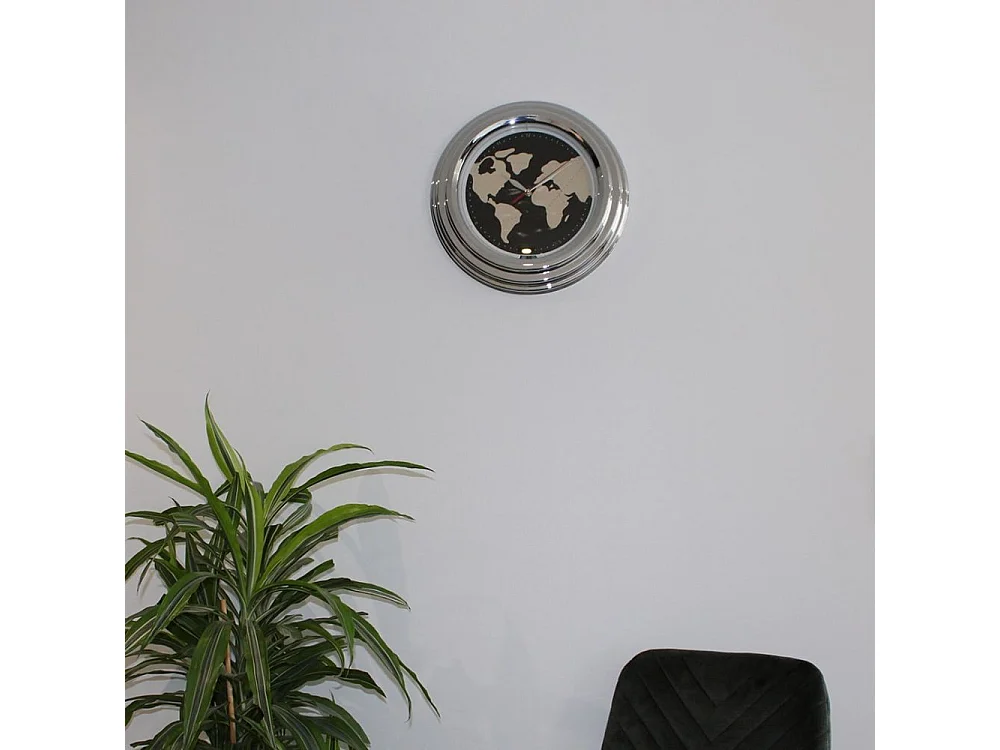 Horloge Neon Mappemonde 38 cm