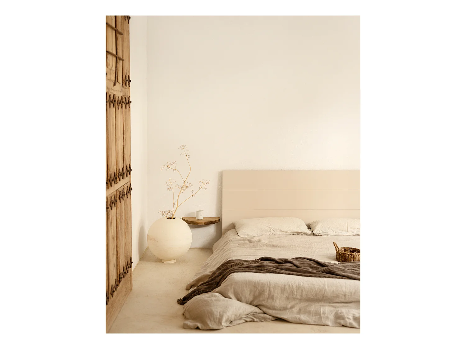 Table de chevet flottante en bois de sapin vieilli 3,2x40cm - TOKYO - DECOWOOD