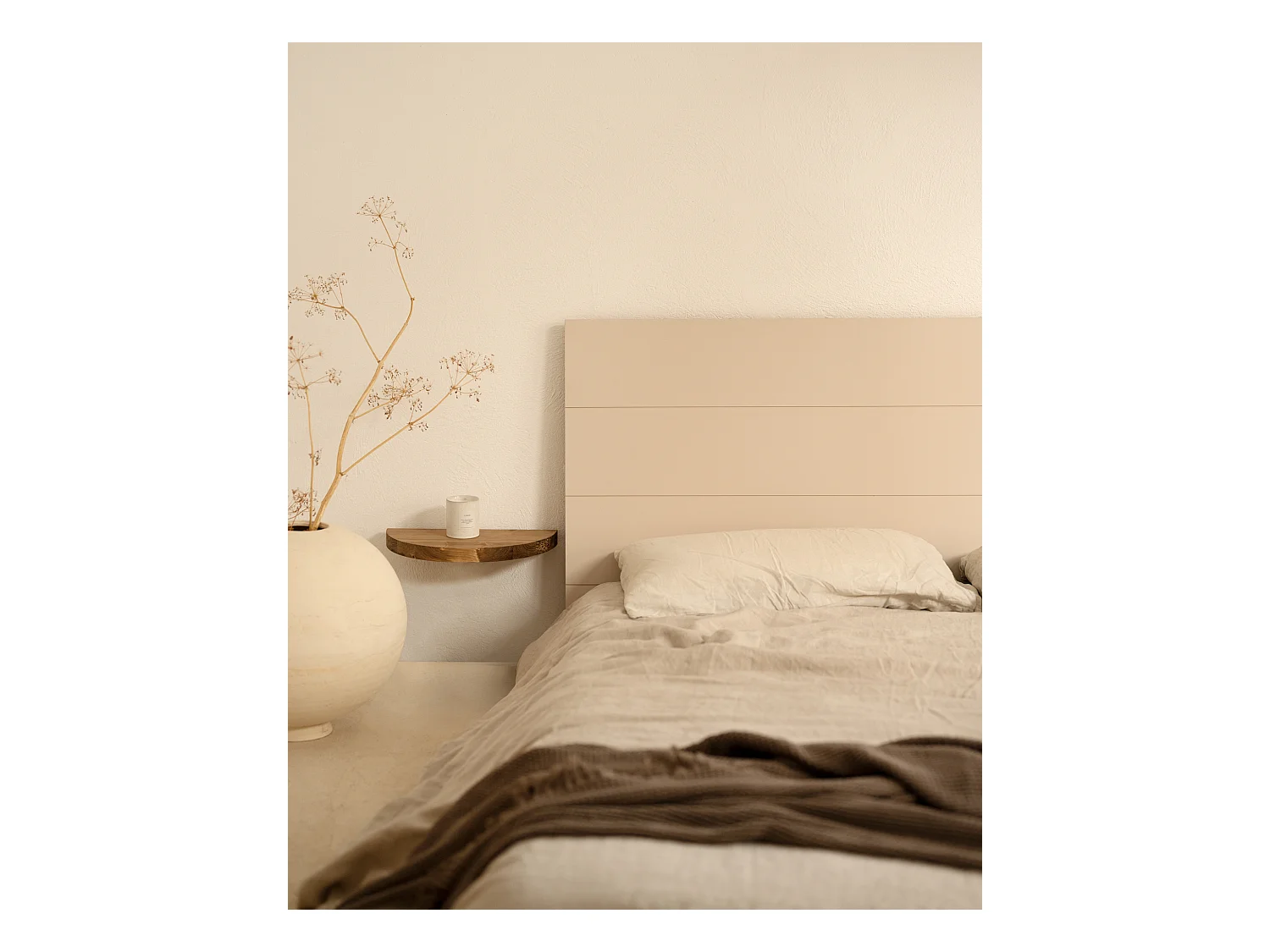 Table de chevet flottante en bois de sapin vieilli 3,2x40cm - TOKYO - DECOWOOD