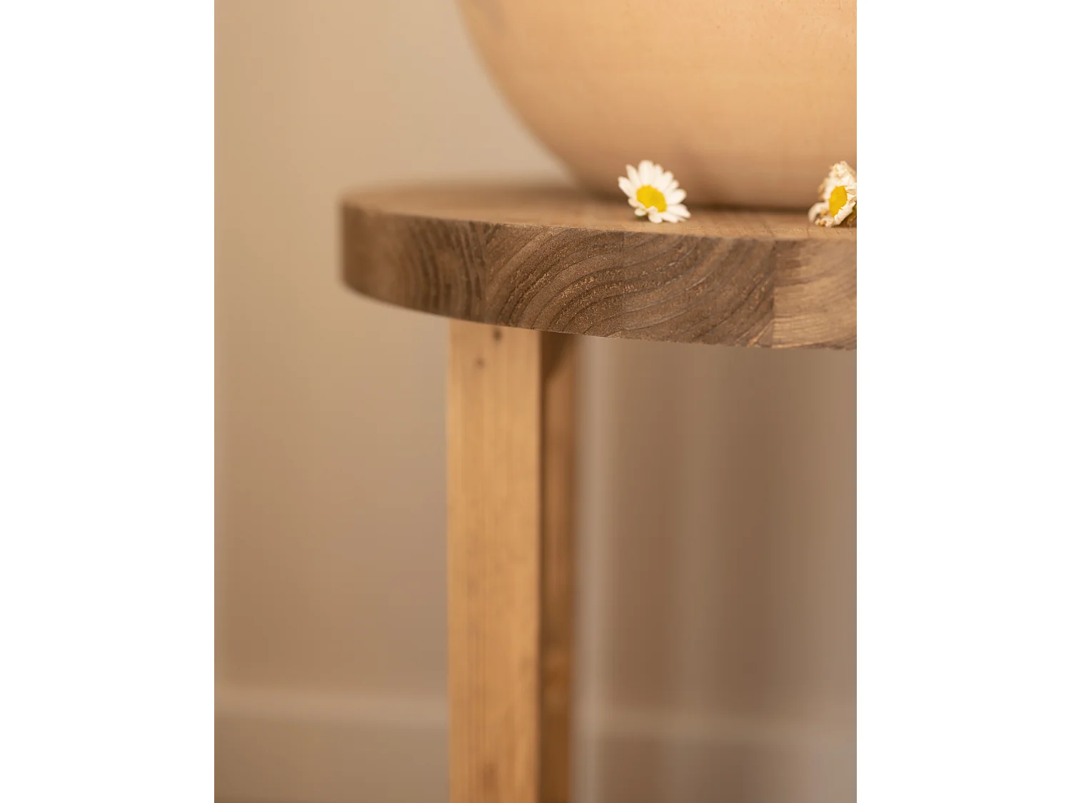 Table de chevet en bois de sapin vieilli 35x40cm - OLIVIA - DECOWOOD