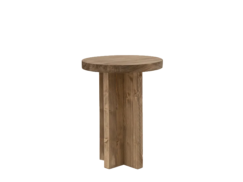 Comodino in legno massello in tono rovere scuro 35x45cm - TOKYO - DECOWOOD