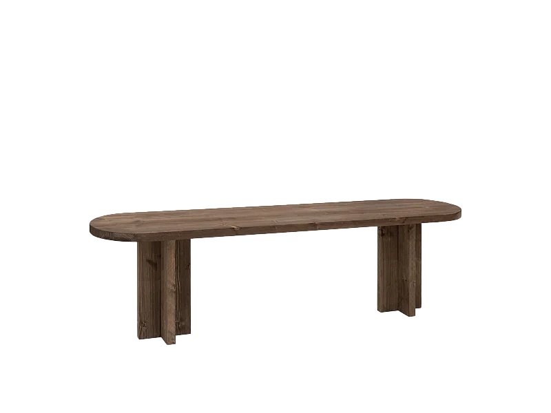 Banc en bois de sapin marron 140x45cm - TOKYO - DECOWOOD