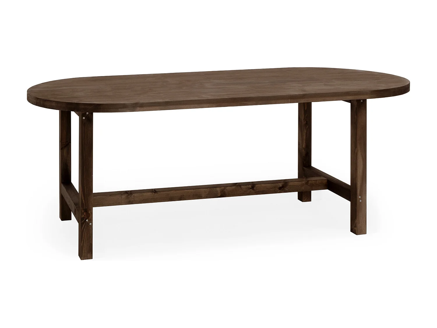 Table de salle à manger en bois de sapin marron 180x75cm - OLIVIA - DECOWOOD