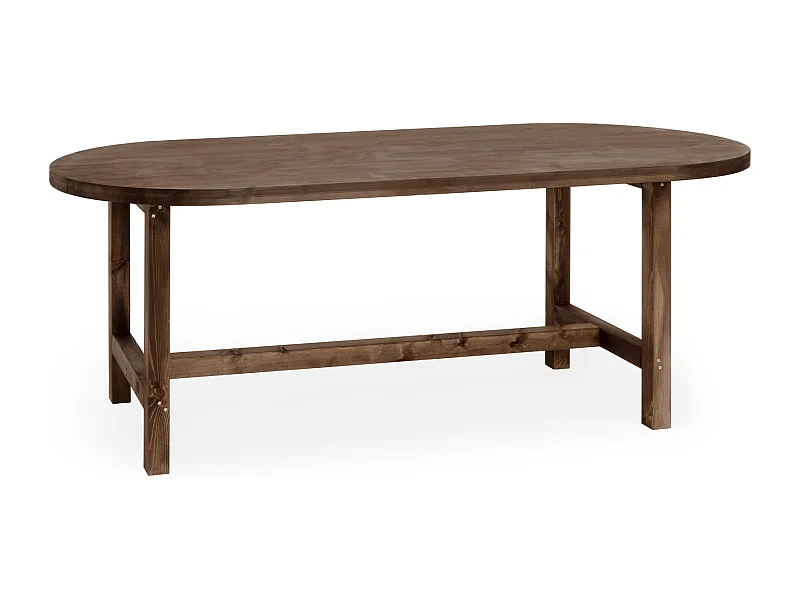 Table de salle à manger en bois de sapin marron 180x75cm - OLIVIA - DECOWOOD