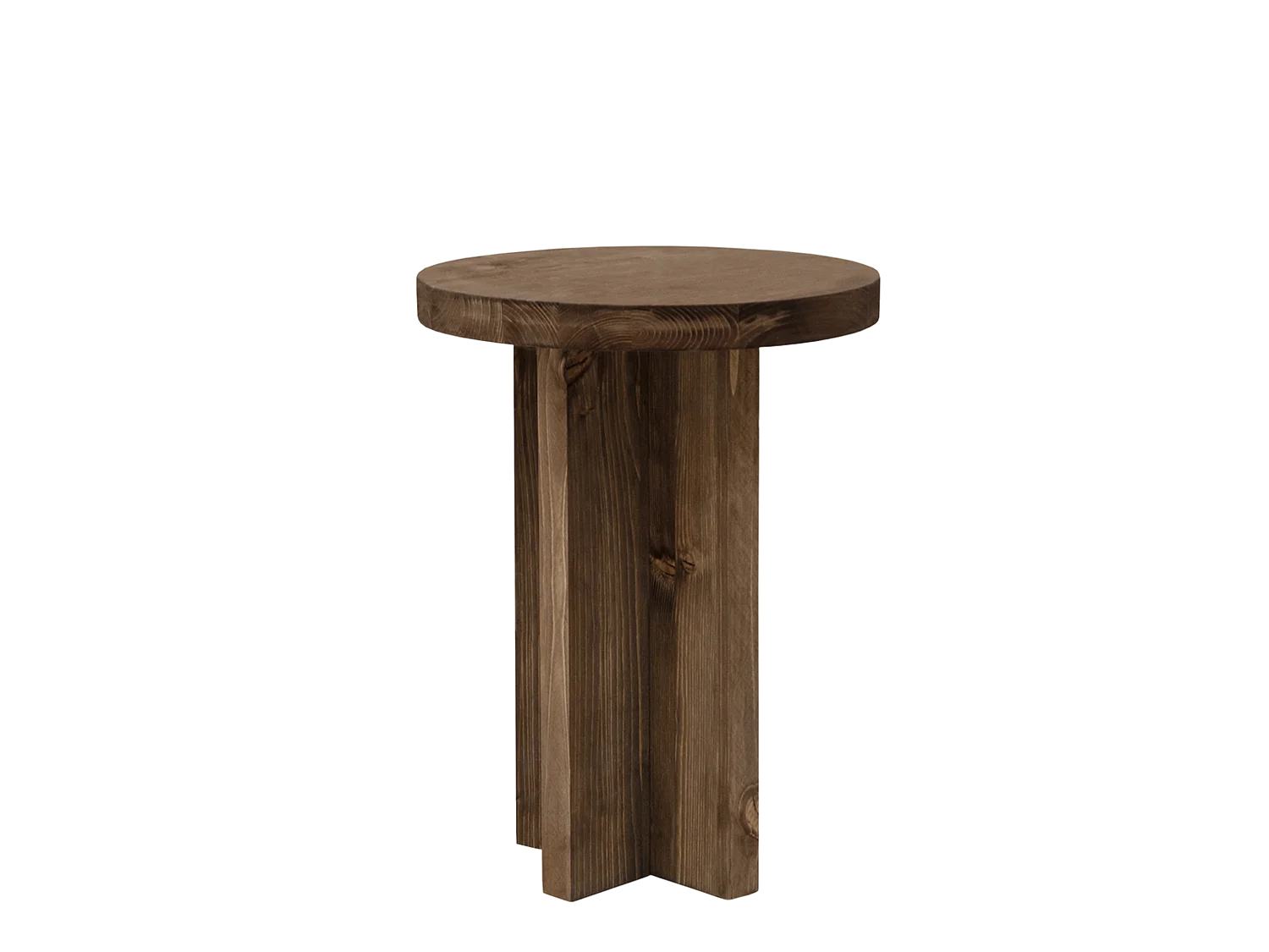 Tabouret en bois de sapin marron 35x45cm - TOKYO - DECOWOOD