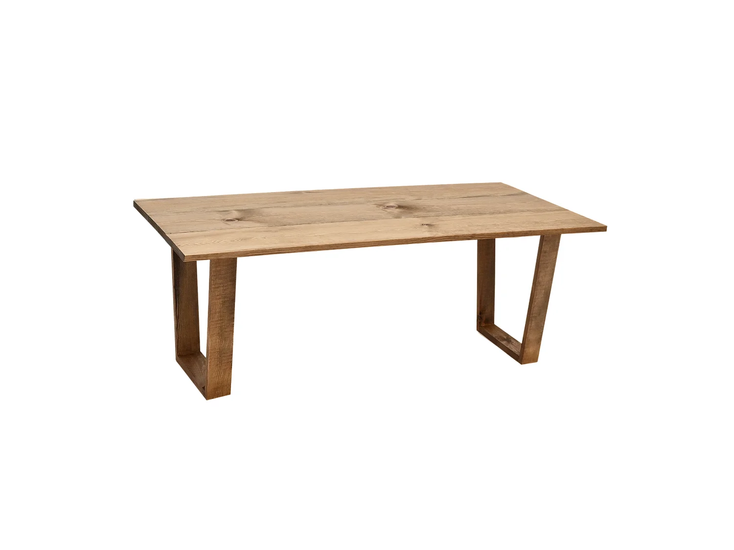 Tavolo basso rettangolare in legno massello in marrone  120x45cm - OYANE - DECOWOOD