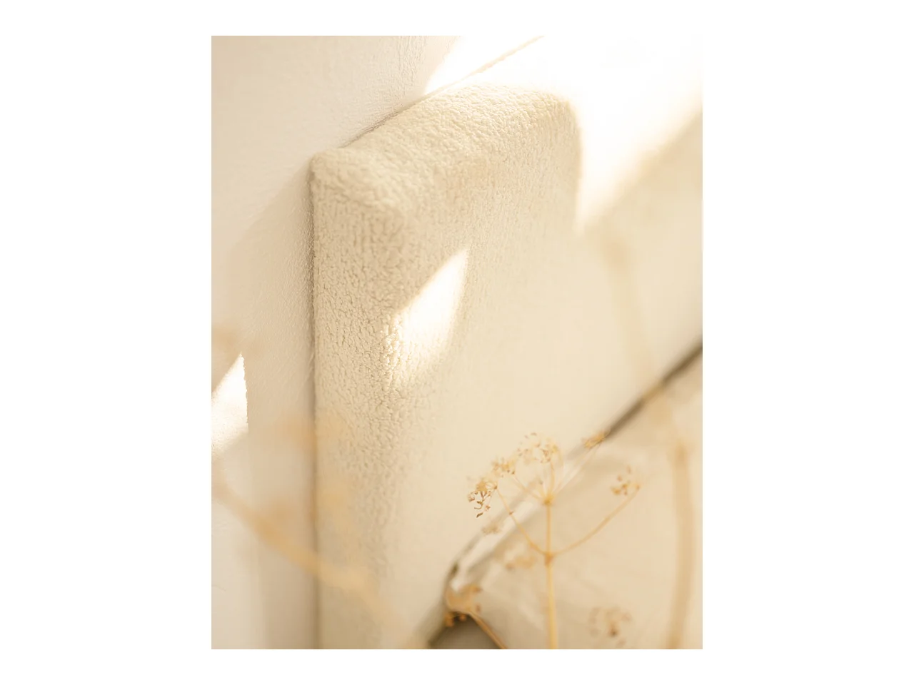 Tête de lit en coton beige 90x80cm - OSLO - DECOWOOD