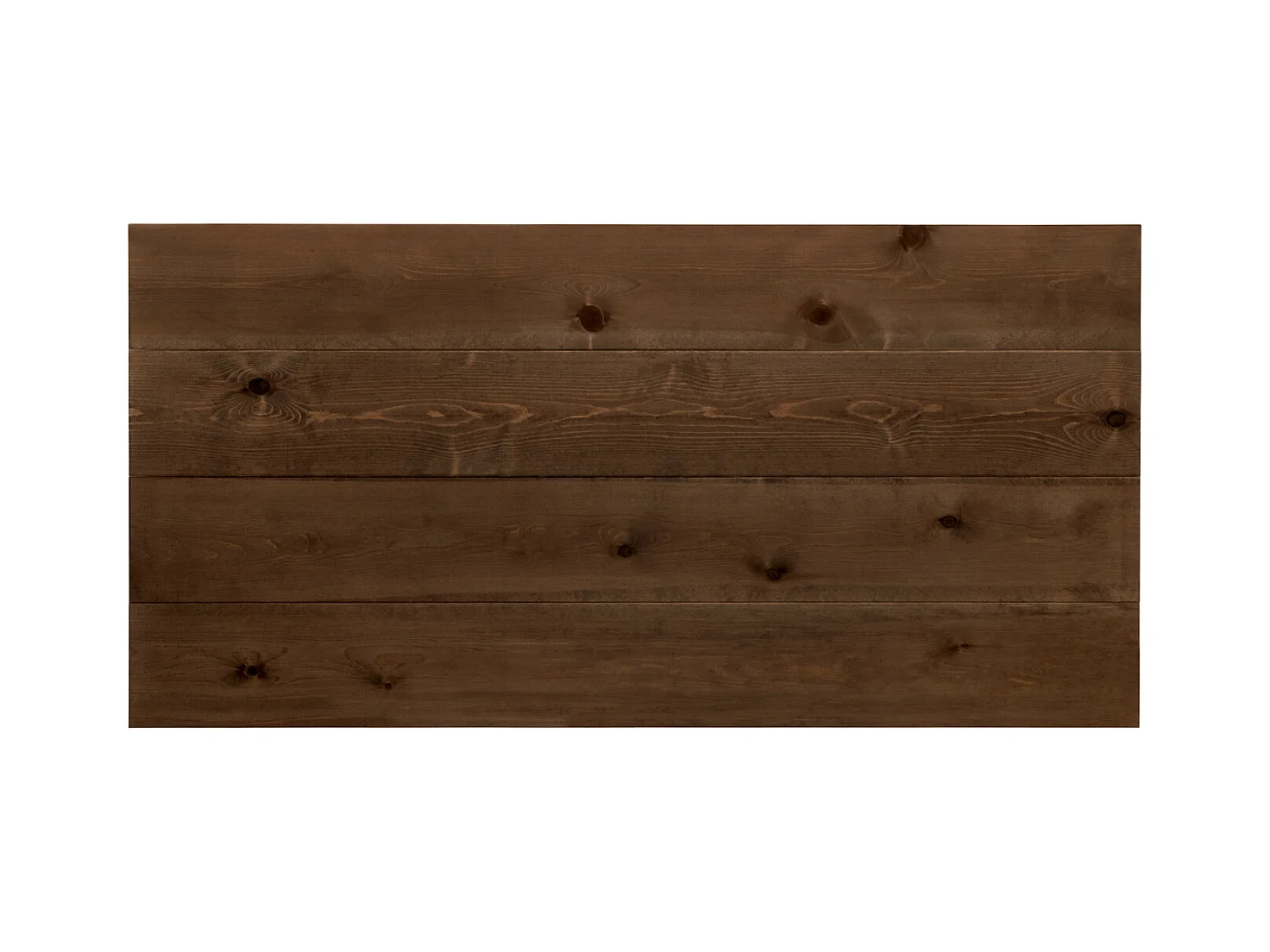 Cabecero de cama de madera maciza en tono roble oscuro de 140x80cm - FLANDES - DECOWOOD