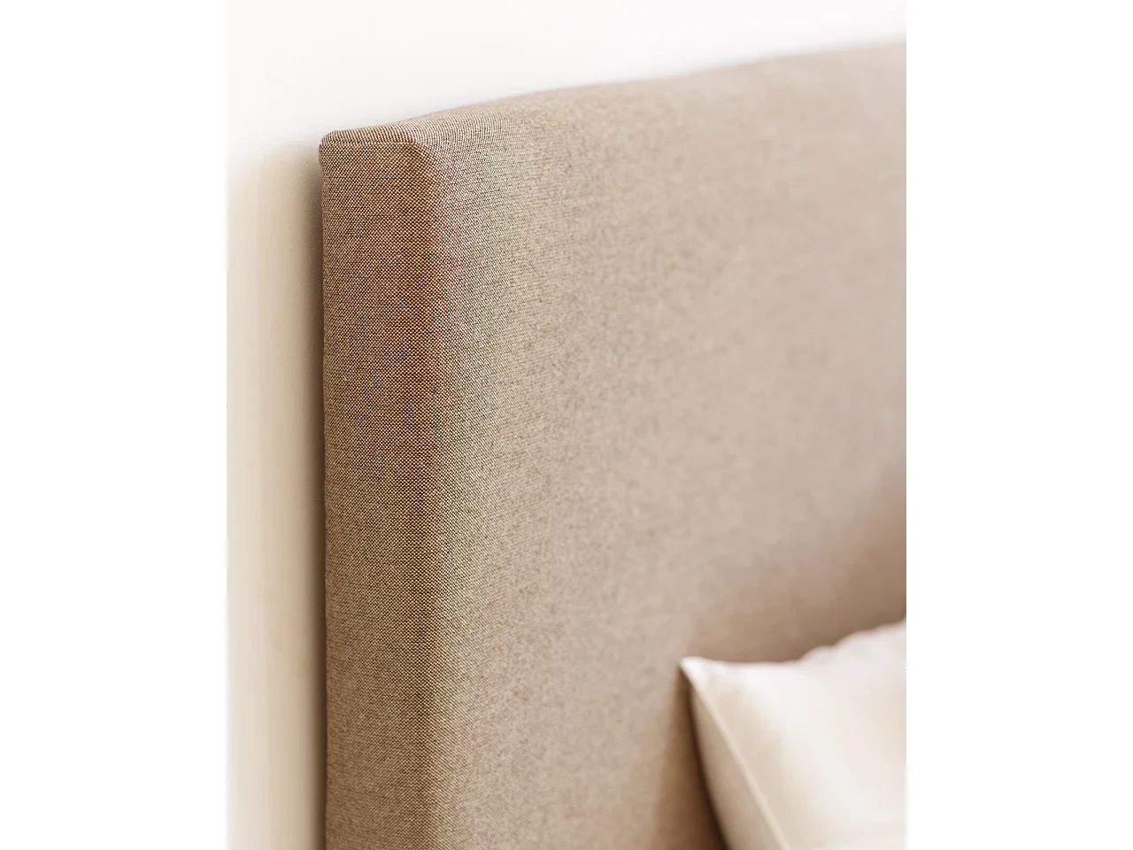 Tête de lit en coton brun 90x80cm - OLIVIA - DECOWOOD