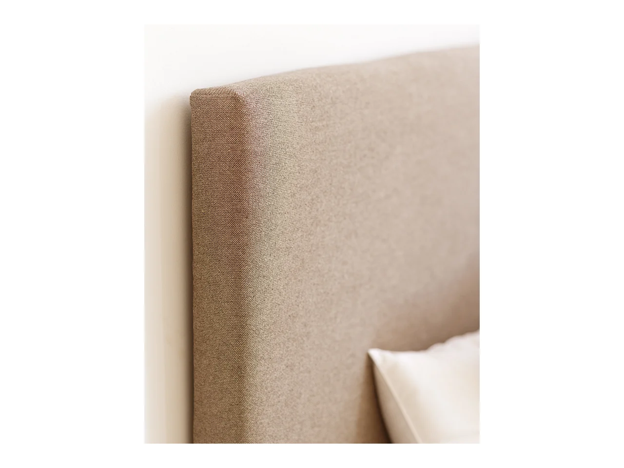 Testiera imbottita in cotone colore marrone 180x80cm - OLIVIA - DECOWOOD