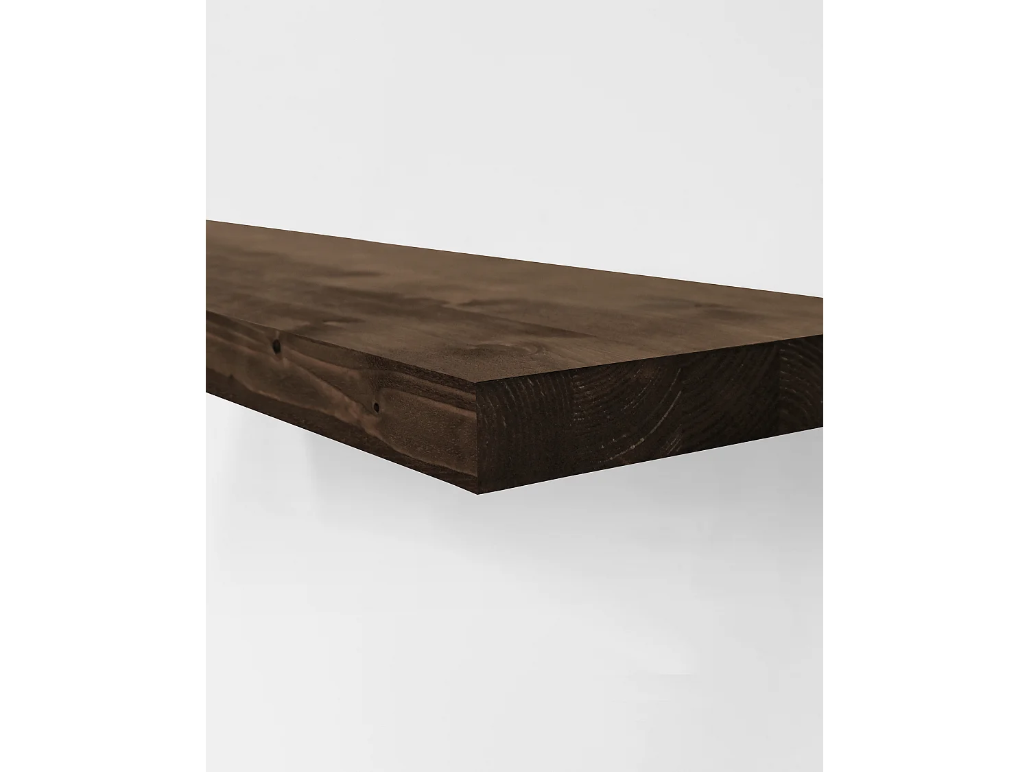 Pack 2 estanterías de madera maciza flotante nogal 200x3,2x20cm - MELVA - DECOWOOD