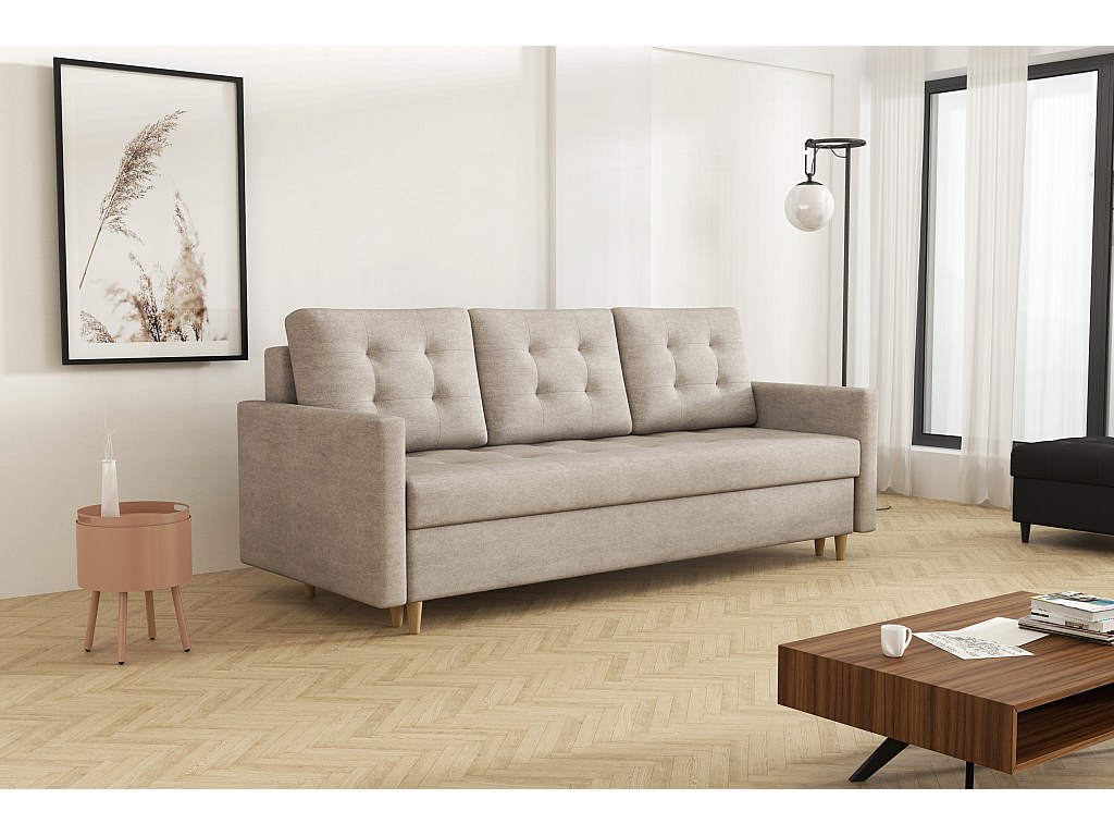 Canapé Convertible 3 Places La Maison Du Convertible – Moderne, Marron, Mécanisme Fonctionnel