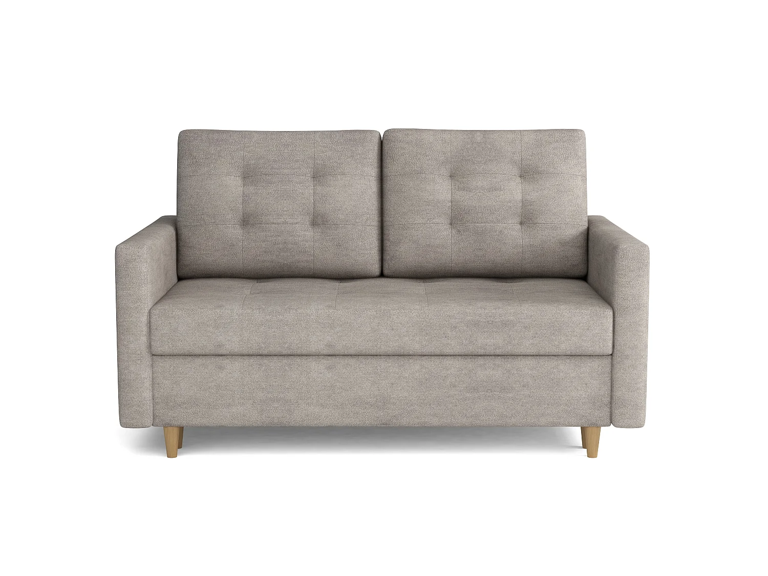 MONDIAL TISSUS - Canapé 2 places fixe - 155 x 90 x 98 cm - Gris taupe