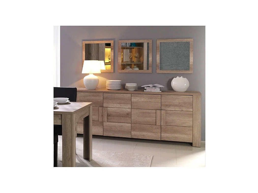 Buffet, aparador, modelo grande FARRA com 4 portas. Móvel design e moderno para a sua sala de estar ou sala de jantar.