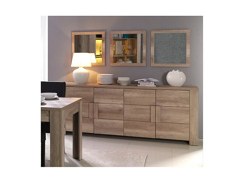 Groot buffet 4 deuren - Collectie FARRA - eiken Dab Canyon
