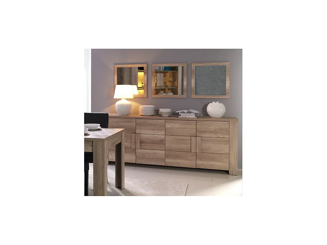 Groot buffet 4 deuren - Collectie FARRA - eiken Dab Canyon