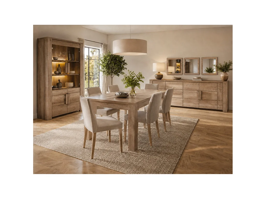 Grand buffet FARRA – 4 porte – Rovere Dab Canyon – 216 x 85 x 47 cm