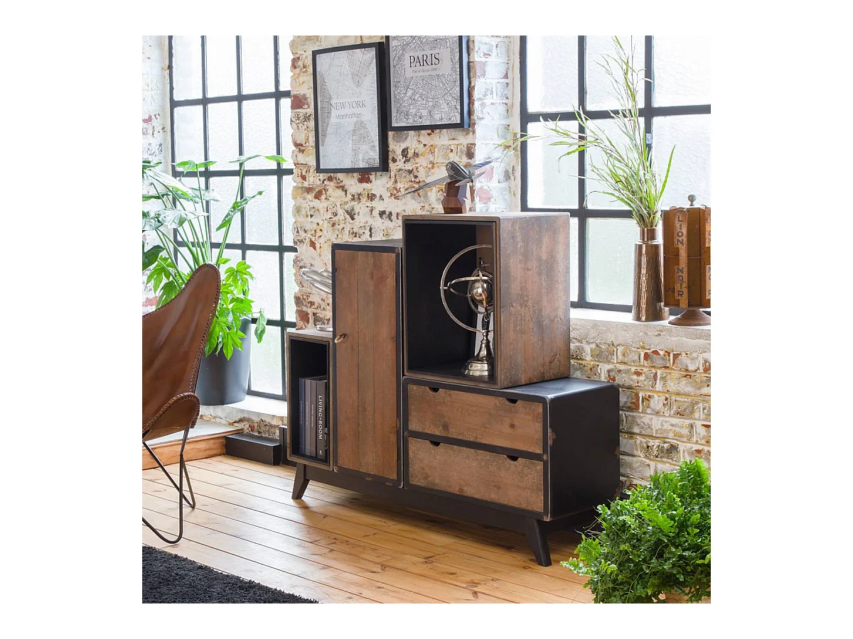 Buffet modulable en bois massif Hollywood