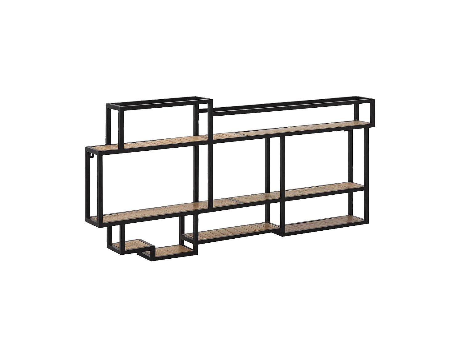Etagère murale en bois de manguier et métal Jacynthe