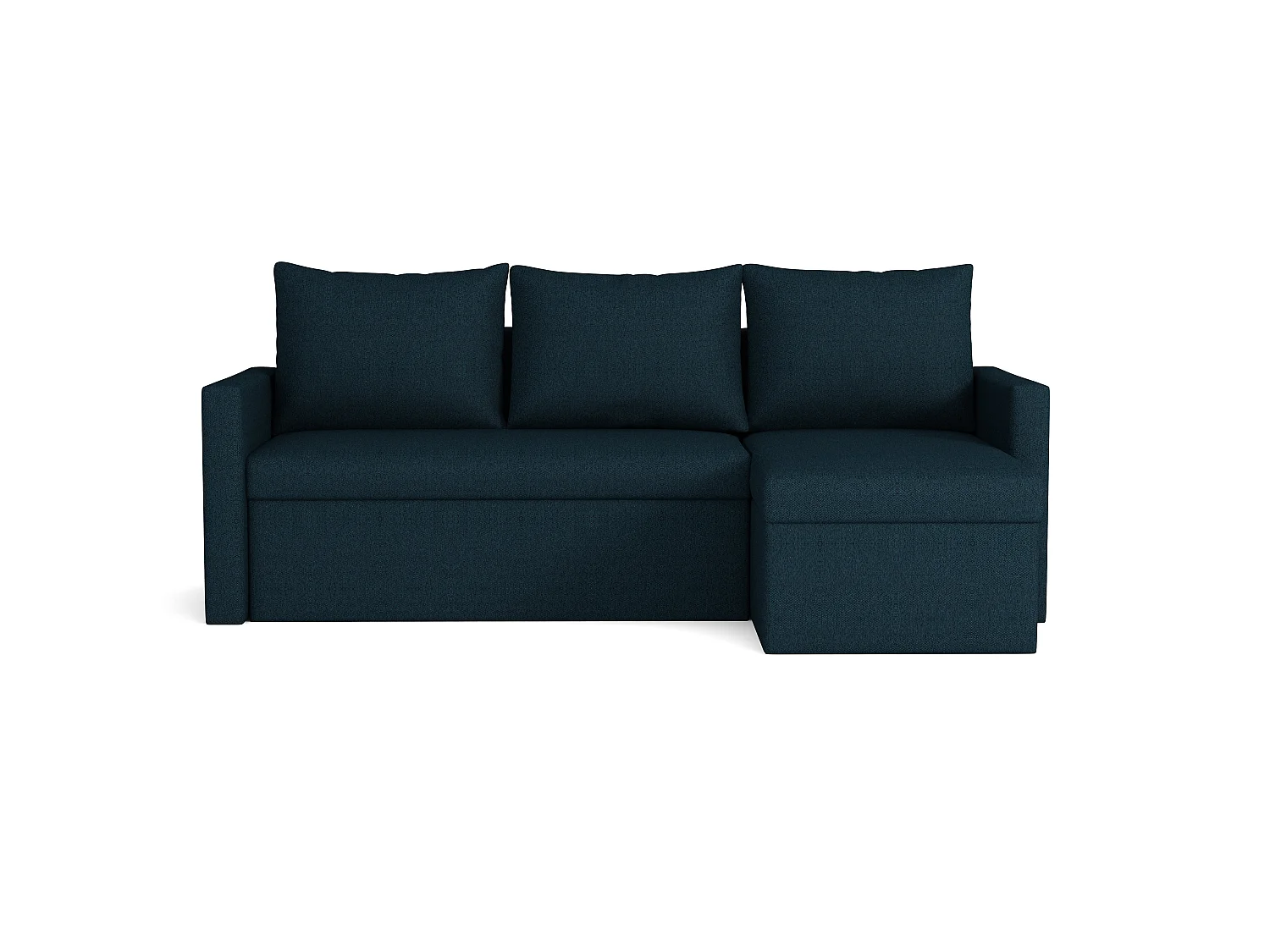 MONDIAL TISSUS - Canapé d'angle  convertible - 146 x 98 x 224 cm - Bleu nuit