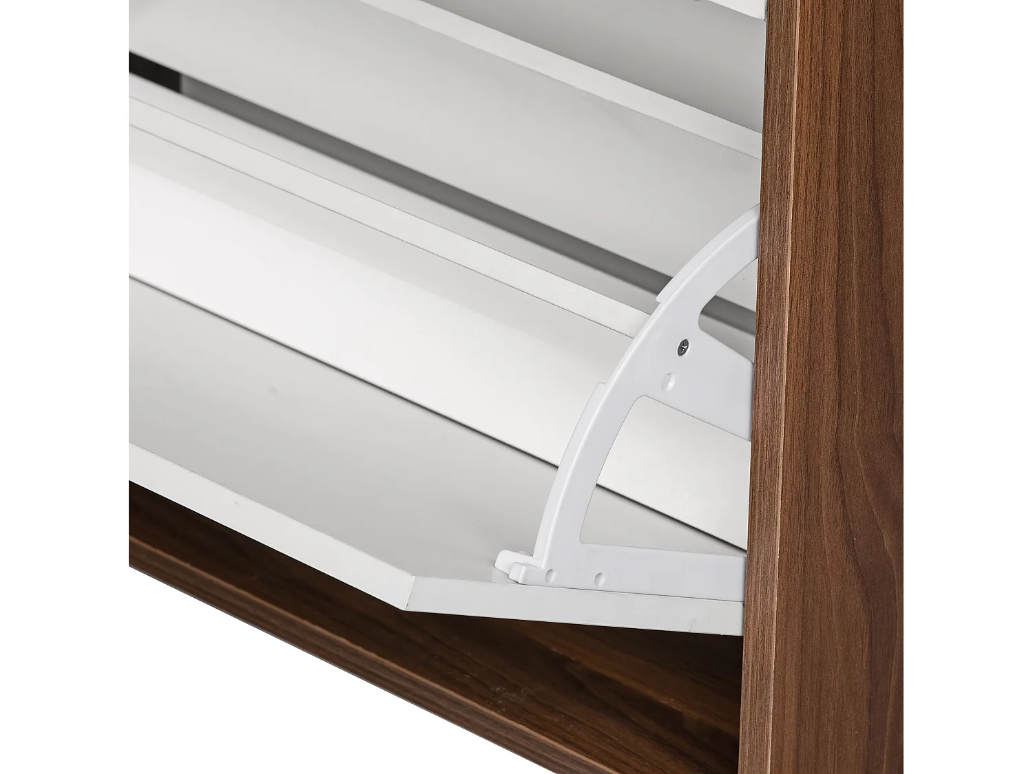 Organize Meuble de Rangement a Chaussure 18 Paires - Armoire Etagere Grande Capacité pour Entree, Couloir - MDF Style Bois - L63xP24xH113 cm - Blanc