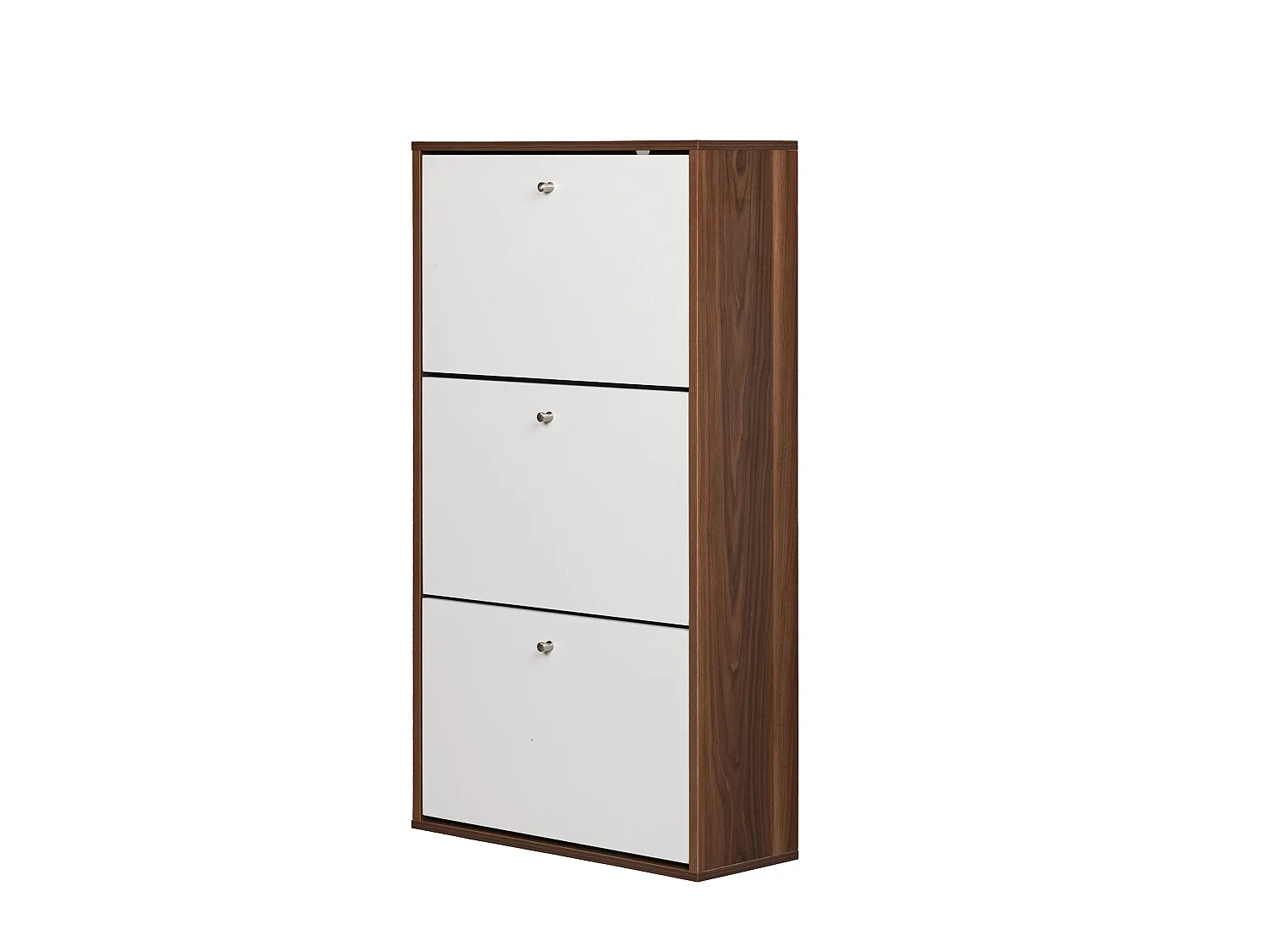 Organize Meuble de Rangement a Chaussure 18 Paires - Armoire Etagere Grande Capacité pour Entree, Couloir - MDF Style Bois - L63xP24xH113 cm - Blanc