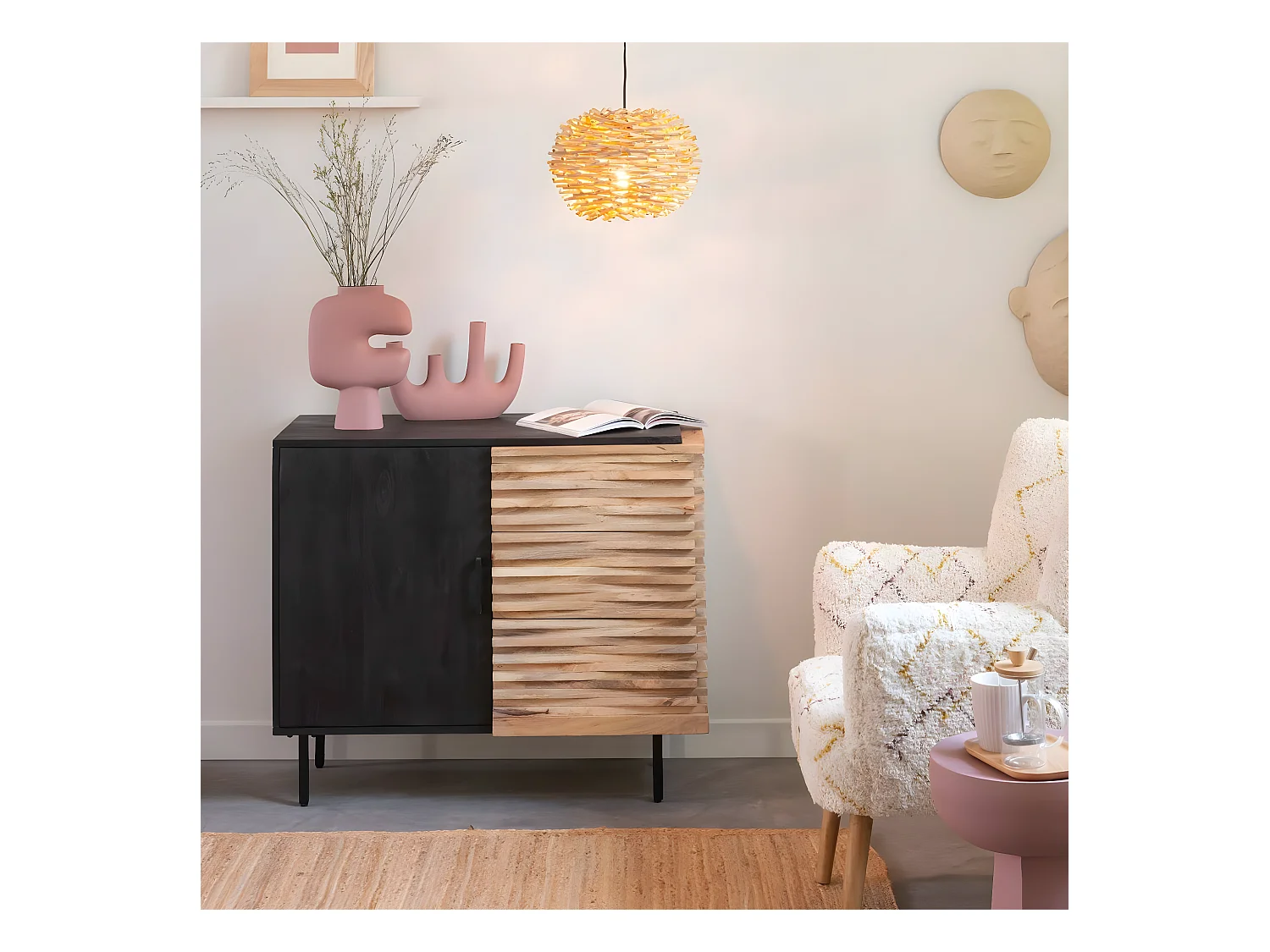 Petit buffet en bois de manguier Tino