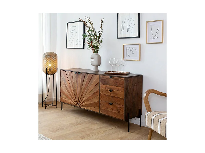 Buffet en bois d'acacia Elvira