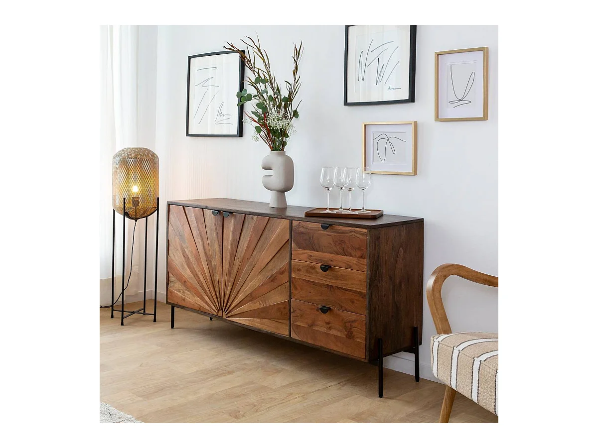 Buffet en bois d'acacia Elvira