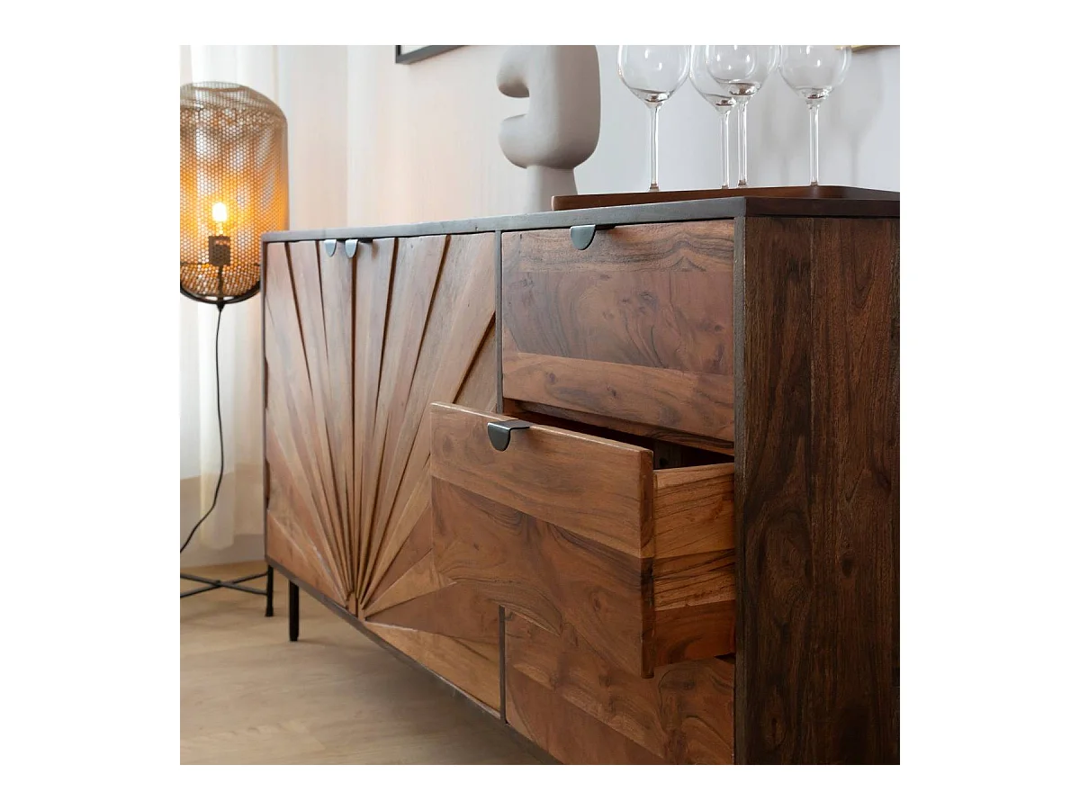 Buffet en bois d'acacia Elvira
