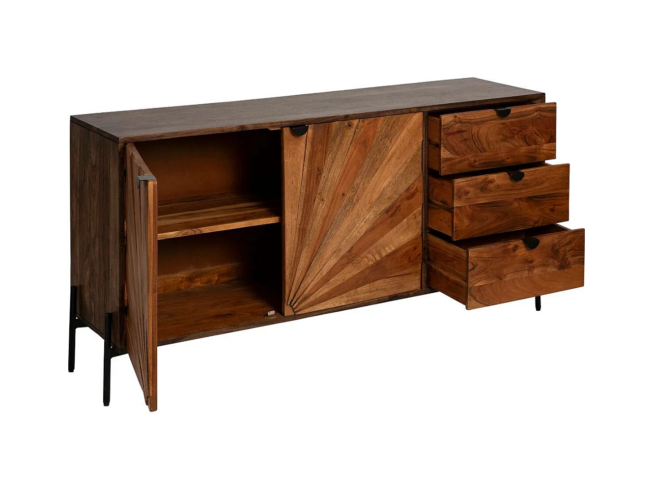 Buffet en bois d'acacia Elvira