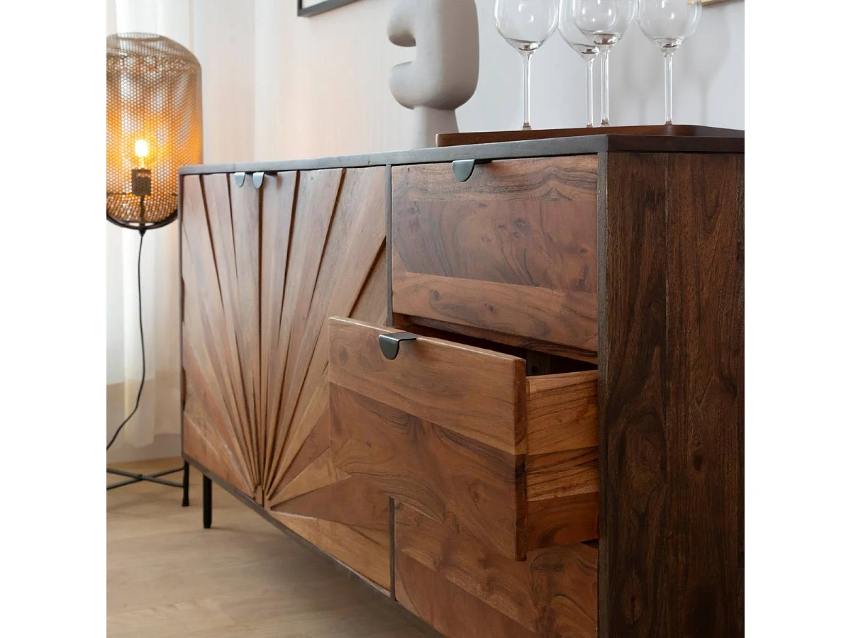Buffet en bois d'acacia Elvira