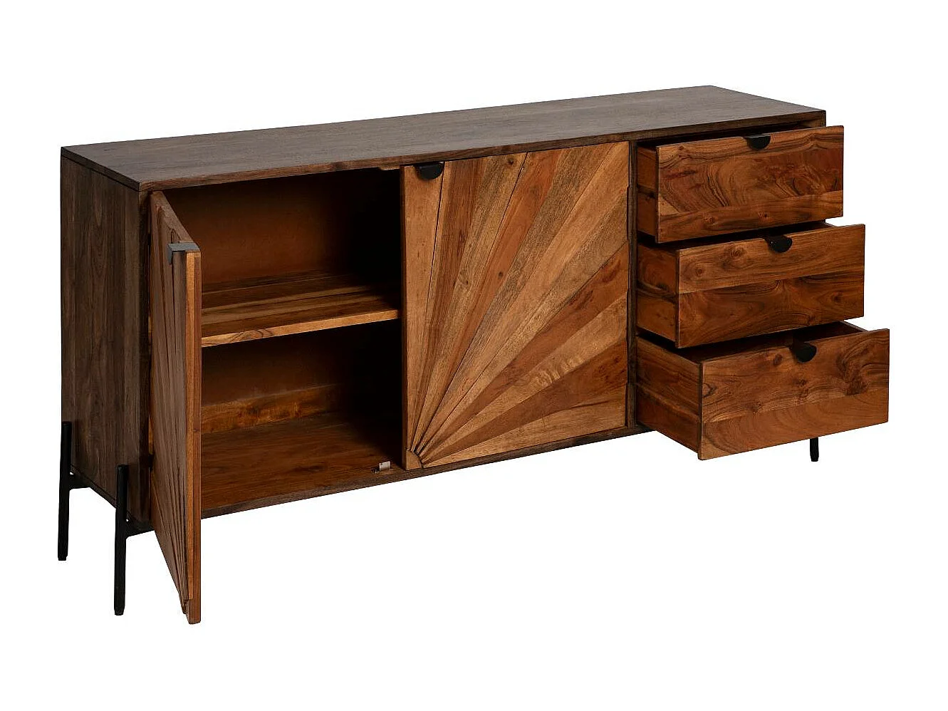 Buffet en bois d'acacia Elvira