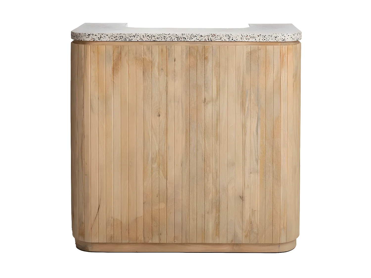 Meuble bar en bois de manguier et terrazzo Lou