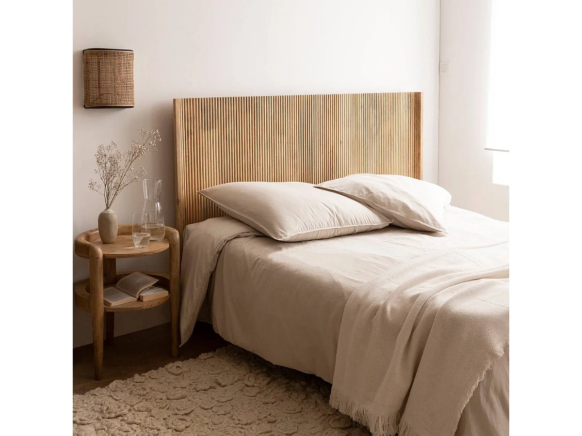 Tête de lit en bois de manguier Palmyre