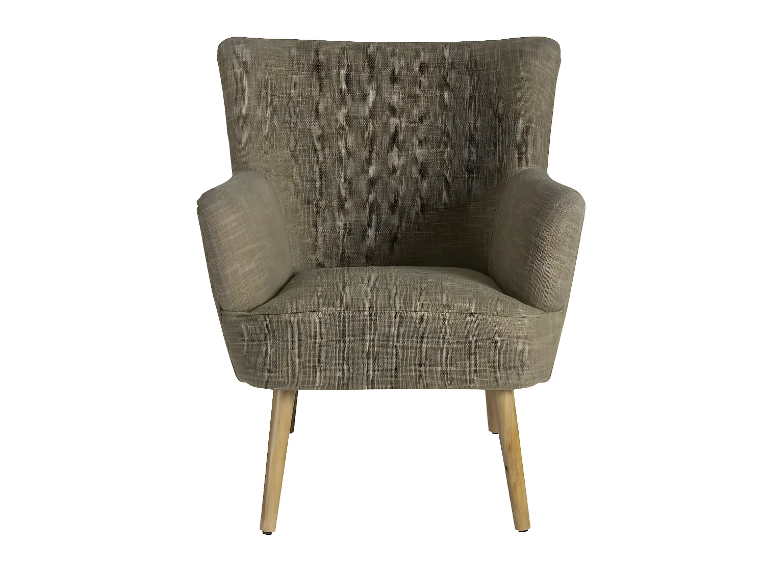 Fauteuil en coton kaki Castille