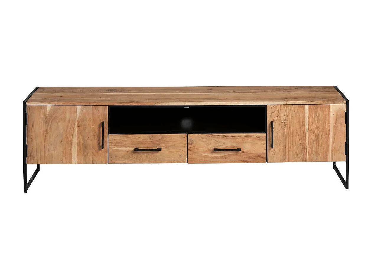 Meuble TV en bois d'acacia et métal Bosco